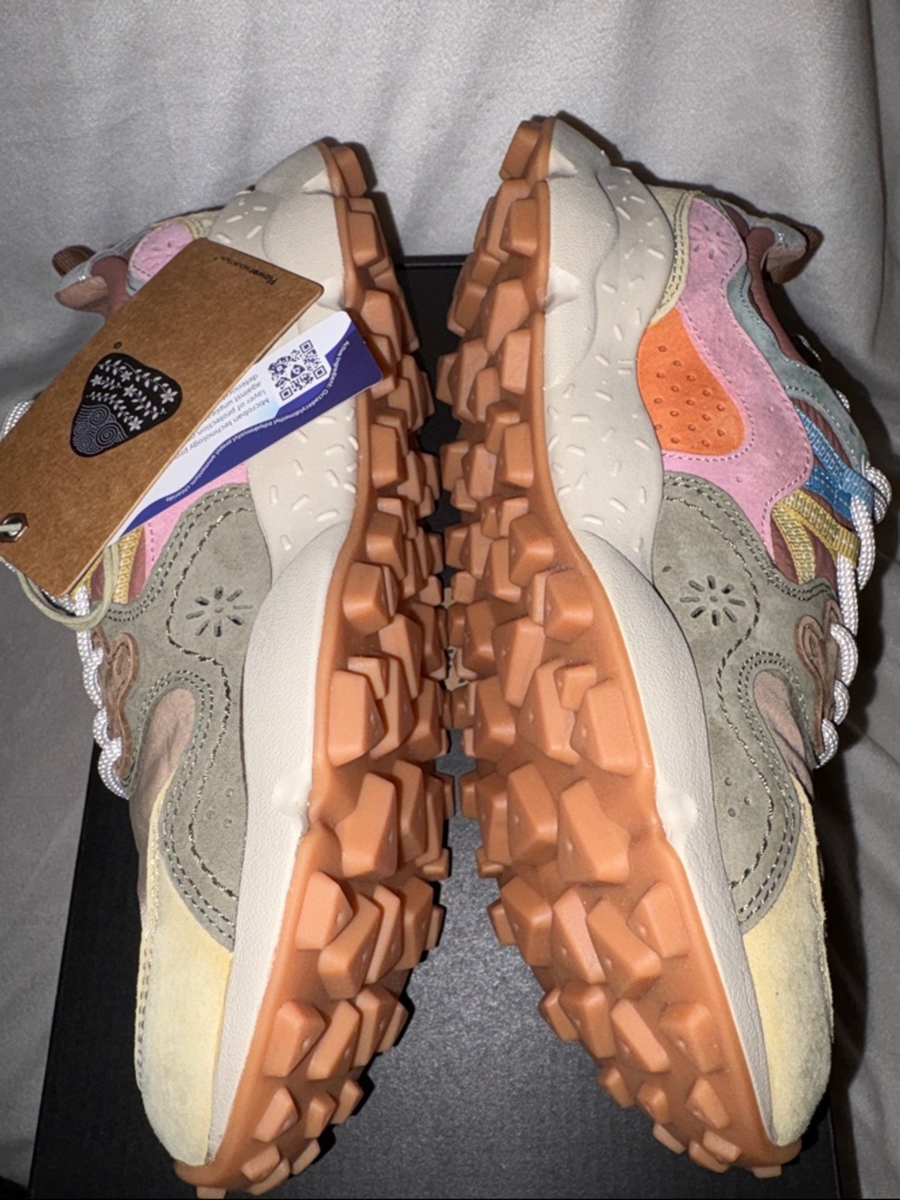 NWT Flower Mountain Yamano 3 Sneakers in Cream-Military-Pink - Picture 14 of 16